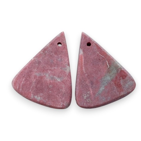 Thulit para kaboszonów z dziurką 22x17 mm nr R708