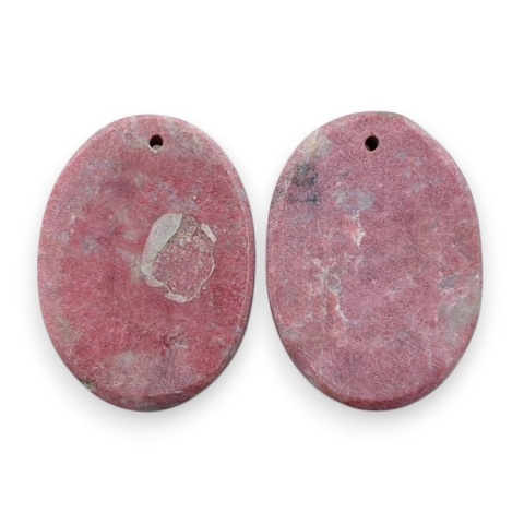 Thulit para kaboszonów z dziurką 24x17 mm nr R720