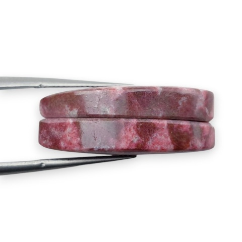 Thulit para kaboszonów z dziurką 25x13 mm nr R666