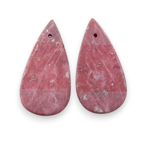 Thulit para kaboszonów z dziurką 25x13 mm nr R726