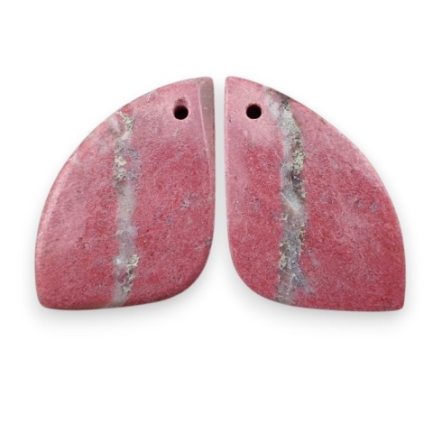 Thulit para kaboszonów z dziurką 25x15 mm nr R688