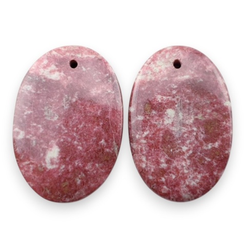 Thulit para kaboszonów z dziurką 25x17 mm nr R729