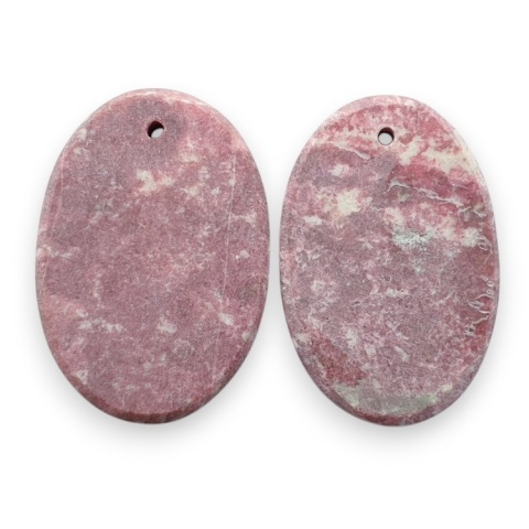 Thulit para kaboszonów z dziurką 25x17 mm nr R729