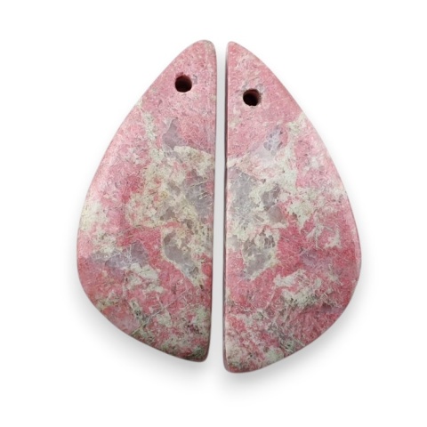 Thulit para kaboszonów z dziurką 27x11 mm nr R725