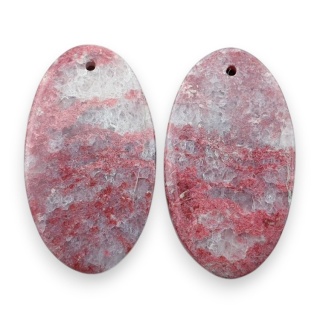 Thulit para kaboszonów z dziurką 27x15 mm nr R679