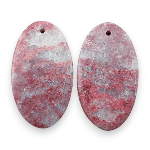 Thulit para kaboszonów z dziurką 27x15 mm nr R679