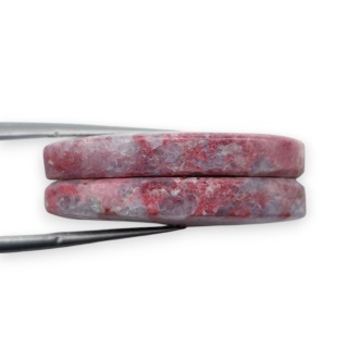 Thulit para kaboszonów z dziurką 27x15 mm nr R679