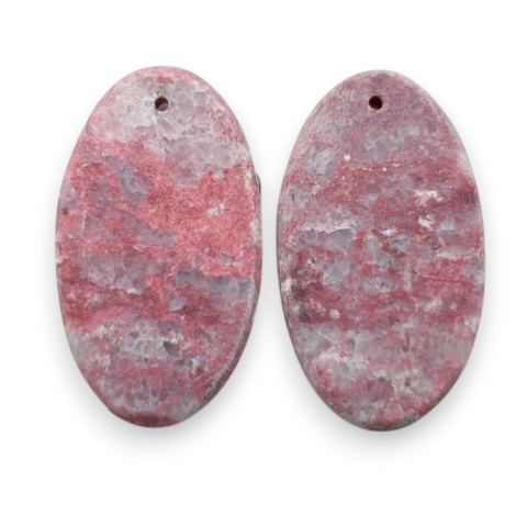 Thulit para kaboszonów z dziurką 27x15 mm nr R679