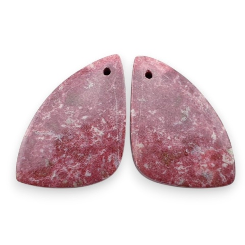 Thulit para kaboszonów z dziurką 27x16 mm nr R669