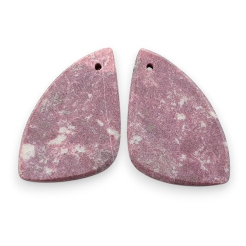 Thulit para kaboszonów z dziurką 27x16 mm nr R669