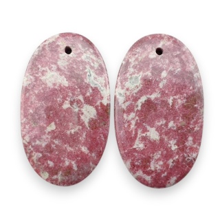 Thulit para kaboszonów z dziurką 27x16 mm nr R732