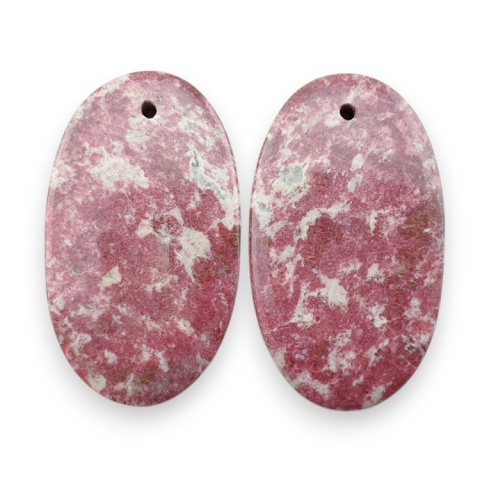 Thulit para kaboszonów z dziurką 27x16 mm nr R732