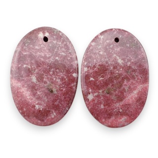 Thulit para kaboszonów z dziurką 27x19 mm nr R715