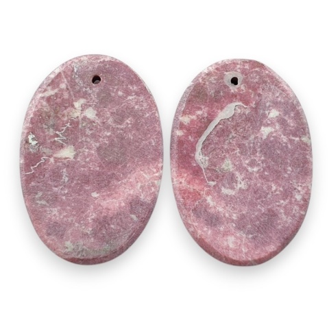 Thulit para kaboszonów z dziurką 27x19 mm nr R715