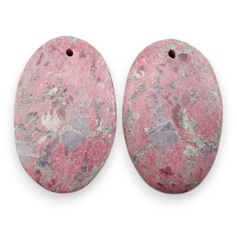 Thulit para kaboszonów z dziurką 28x18 mm nr R668