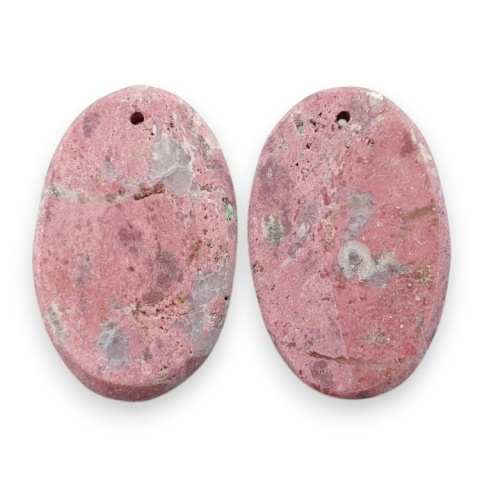 Thulit para kaboszonów z dziurką 28x18 mm nr R668