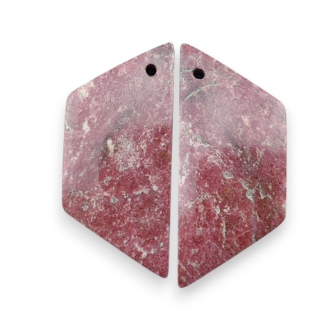 Thulit para kaboszonów z dziurką 28x21 mm nr R727