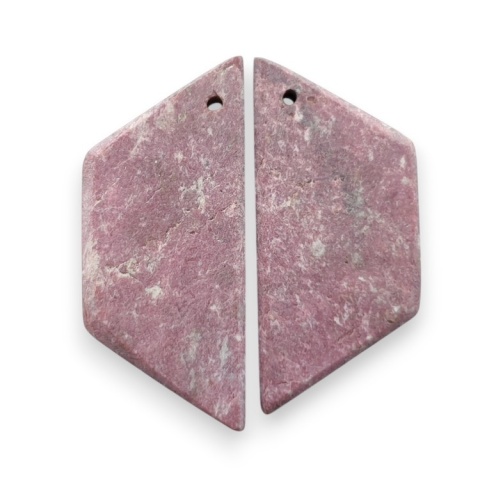 Thulit para kaboszonów z dziurką 28x21 mm nr R727