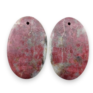 Thulit para kaboszonów z dziurką 29x19 mm nr R728