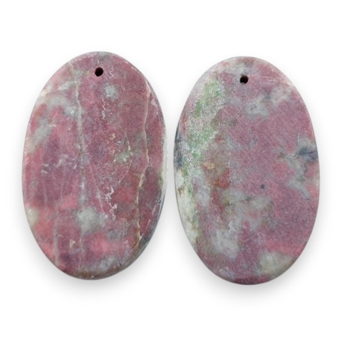 Thulit para kaboszonów z dziurką 29x19 mm nr R728