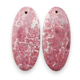 Thulit para kaboszonów z dziurką 30x14 mm nr R721