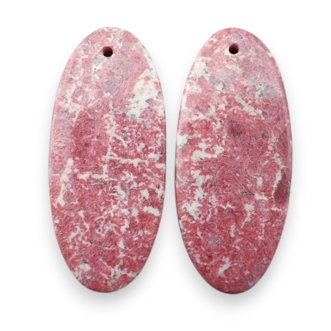 Thulit para kaboszonów z dziurką 30x14 mm nr R721