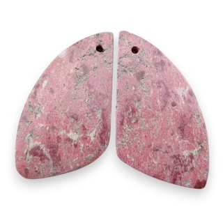 Thulit para kaboszonów z dziurką 35x18 mm nr R670