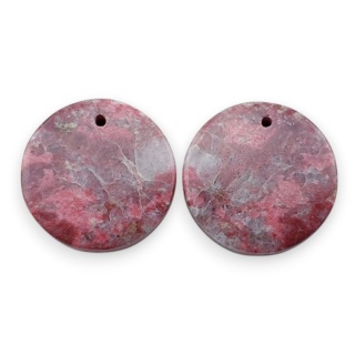Thulit para kaboszonów z dziurką fi 18mm nr R696