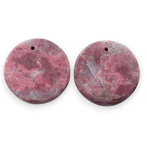 Thulit para kaboszonów z dziurką fi 18mm nr R696