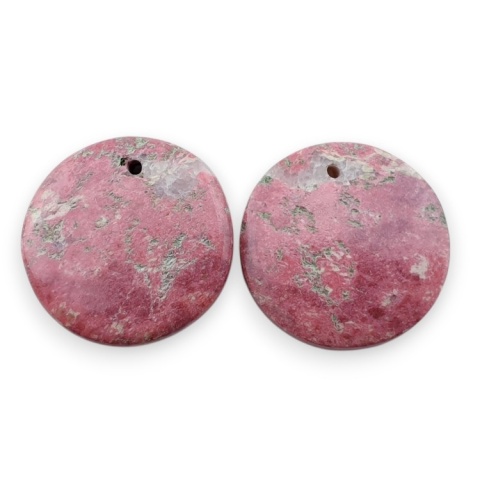 Thulit para kaboszonów z dziurką fi 20mm nr R674