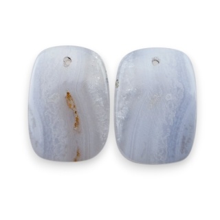 Agat blue lace para kanoszonów z dziurką 19x13 mm nr R946