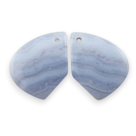 Agat blue lace para kanoszonów z dziurką 19x14 mm nr R966