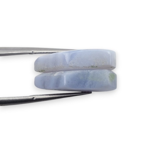 Agat blue lace para kanoszonów z dziurką 19x14 mm nr R966