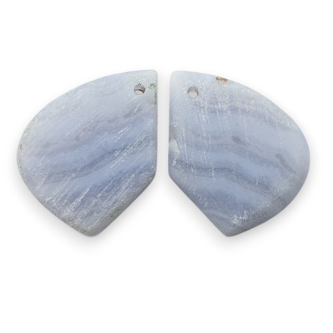 Agat blue lace para kanoszonów z dziurką 19x14 mm nr R966