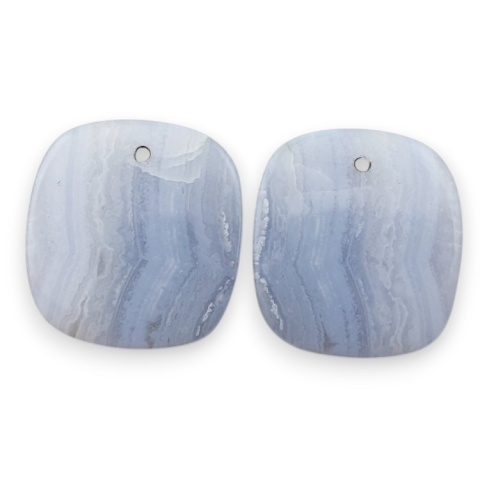 Agat blue lace para kanoszonów z dziurką 20x18 mm nr R927