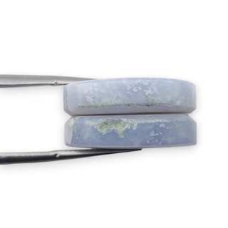 Agat blue lace para kanoszonów z dziurką 20x18 mm nr R927