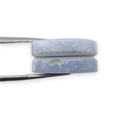 Agat blue lace para kanoszonów z dziurką 20x18 mm nr R927