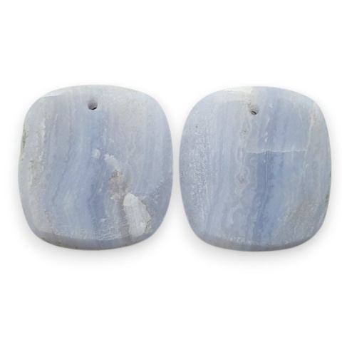 Agat blue lace para kanoszonów z dziurką 20x18 mm nr R927