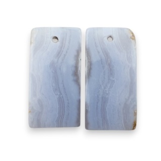 Agat blue lace para kanoszonów z dziurką 21x11 mm nr R973