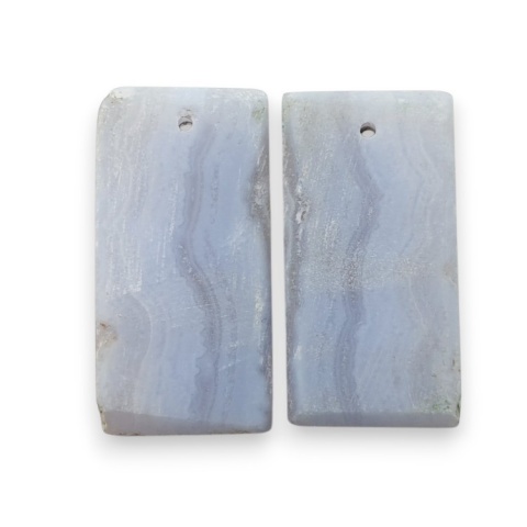 Agat blue lace para kanoszonów z dziurką 21x11 mm nr R973