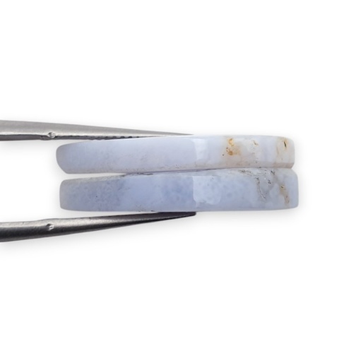 Agat blue lace para kanoszonów z dziurką 22x12 mm nr R952