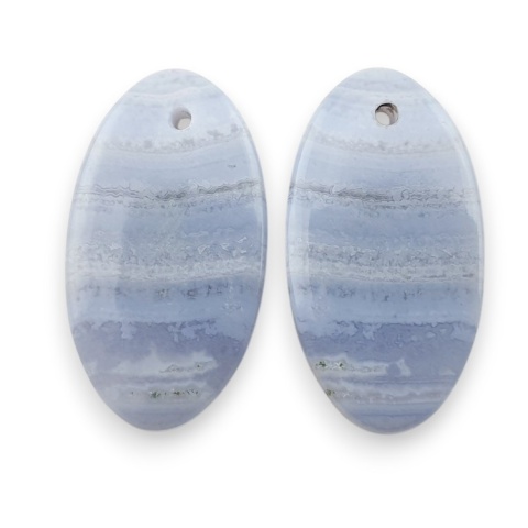 Agat blue lace para kanoszonów z dziurką 22x12 mm nr R969