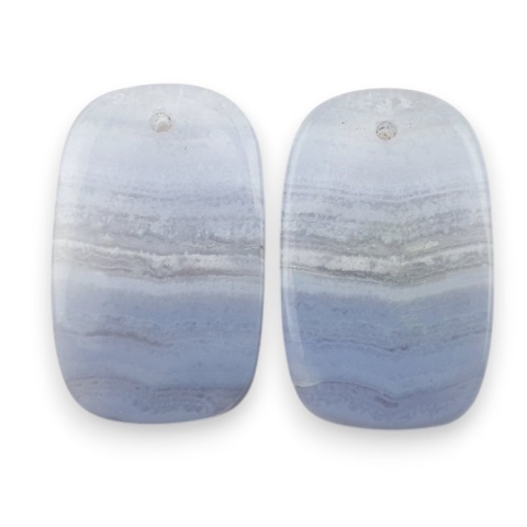 Agat blue lace para kanoszonów z dziurką 22x13 mm nr R949