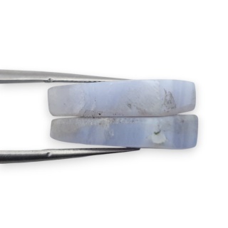 Agat blue lace para kanoszonów z dziurką 22x16 mm nr R951