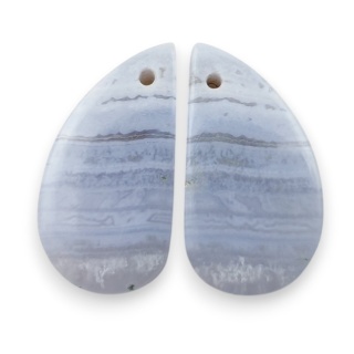 Agat blue lace para kanoszonów z dziurką 23x12 mm nr R955