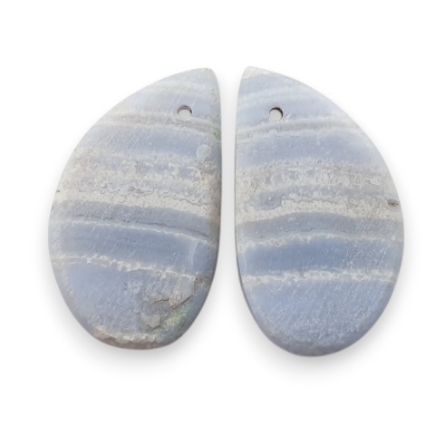 Agat blue lace para kanoszonów z dziurką 23x13 mm nr R965