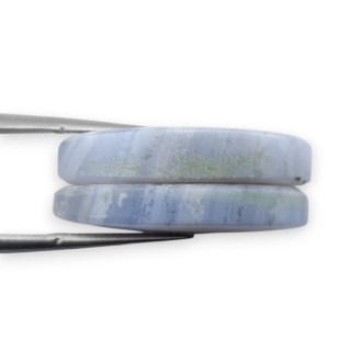 Agat blue lace para kanoszonów z dziurką 24x13 mm nr R923