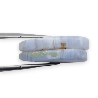 Agat blue lace para kanoszonów z dziurką 24x15 mm nr R956