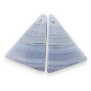 Agat blue lace para kanoszonów z dziurką 24x18 mm nr R941