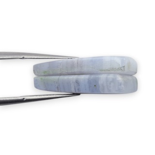 Agat blue lace para kanoszonów z dziurką 24x18 mm nr R941